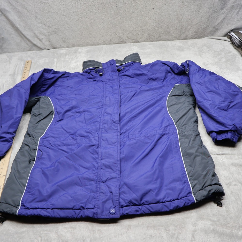 Columbia Jacket Womens XL Blue Full Zip Winter Gorpcore Outdoor Hiking Parka